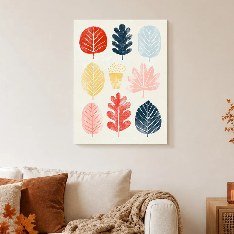Bunte Blätter im Herbst Poster