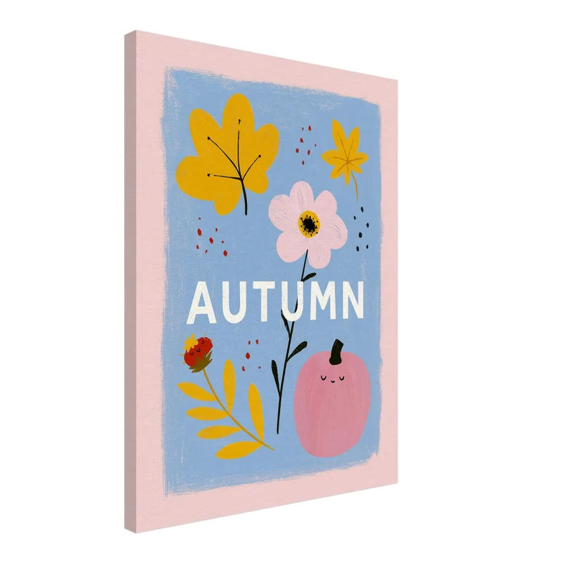 Herbst in Rosa und Gold Leinwand