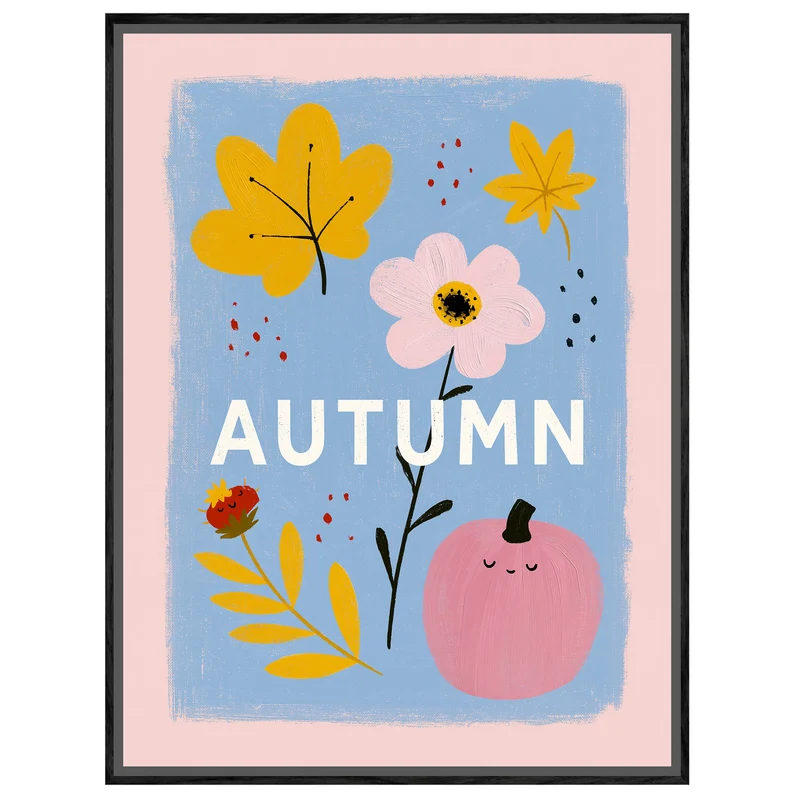 Herbst in Rosa und Gold Leinwand
