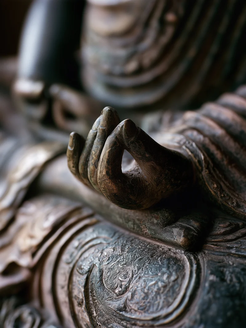 Mudra in Bronze Leinwand