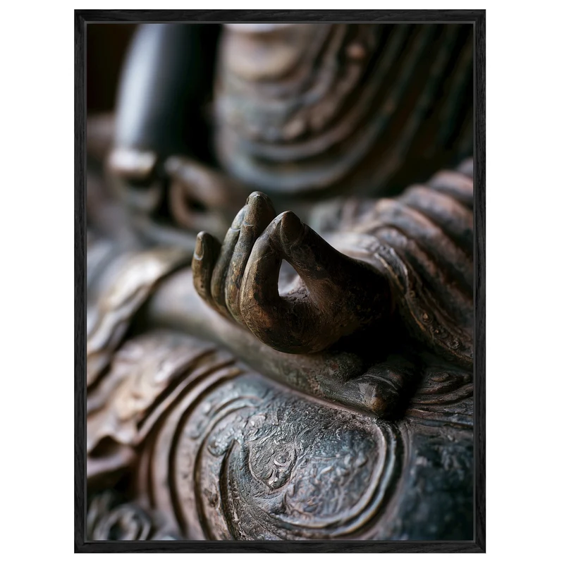 Mudra in Bronze Leinwand