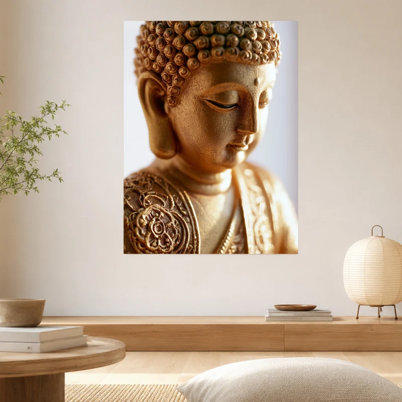 Goldener Buddha in Stille Leinwand