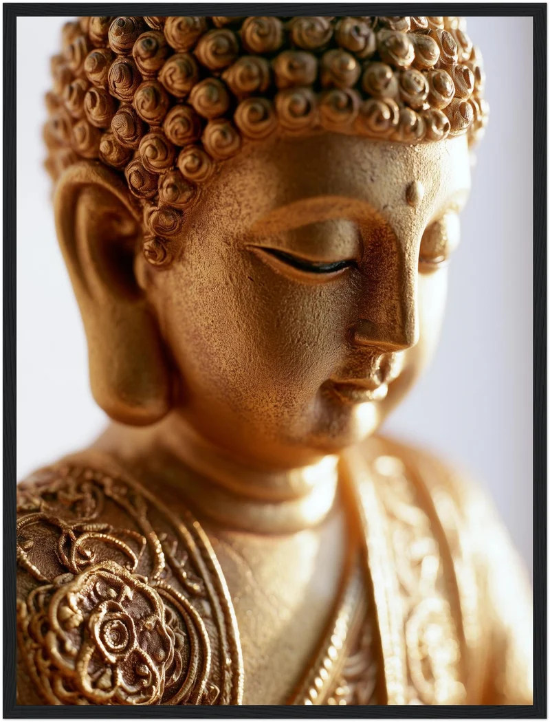 Goldener Buddha in Stille Poster