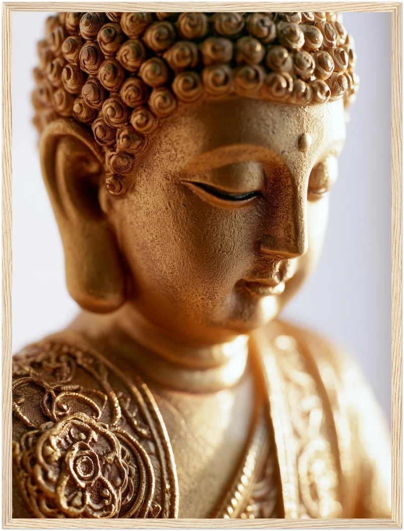 Goldener Buddha in Stille Poster