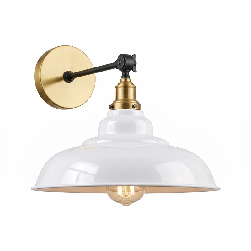 Verstellbare Wandleuchte – Vintage Fabrik Industrie Wandlampe | Ø 32cm | E27 ~3965