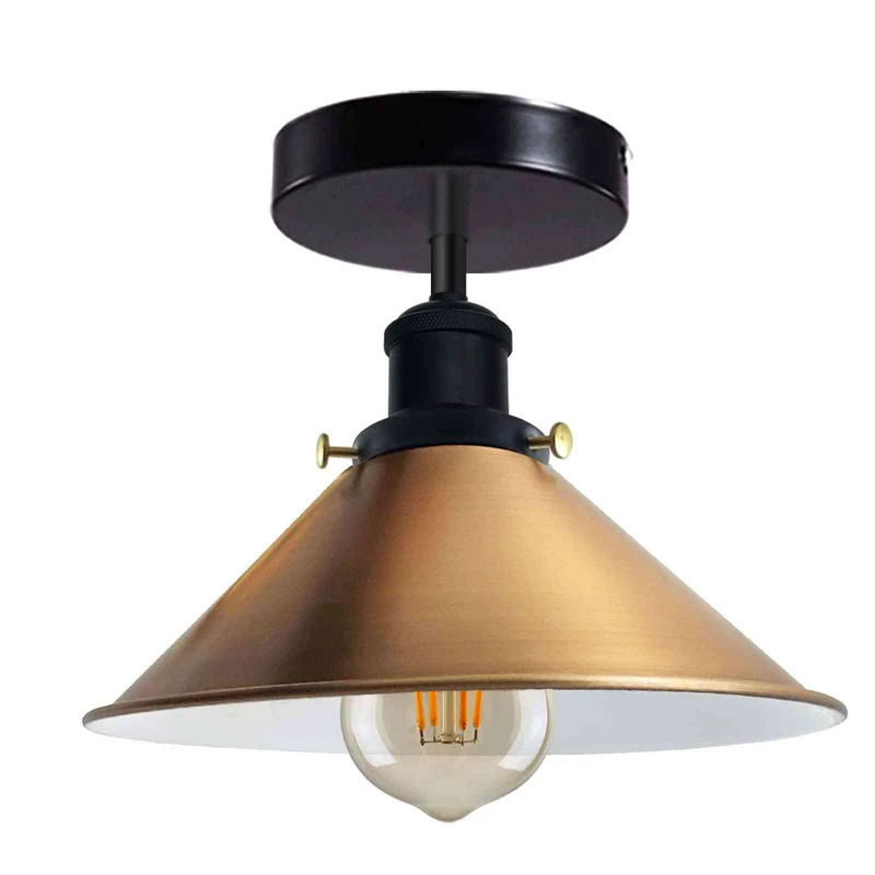 Retro Bistrolampe Decke – Industrie Vintage Deckenleuchte | Ø22cm | E27 ~4007