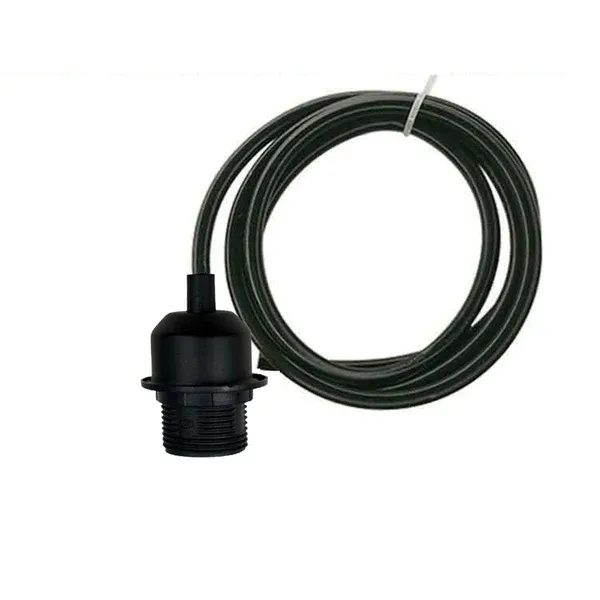 Schwarzes Pendelkabel mit E27 Fassung ~3545