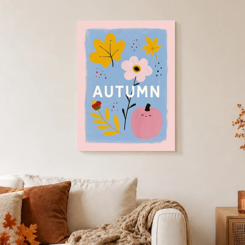 Herbst in Rosa und Gold Poster