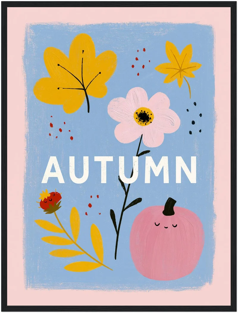 Herbst in Rosa und Gold Poster