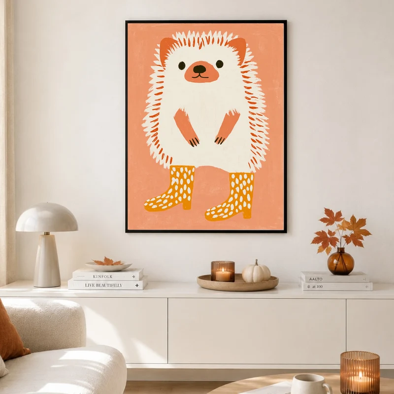 Igel in Gummistiefeln Poster
