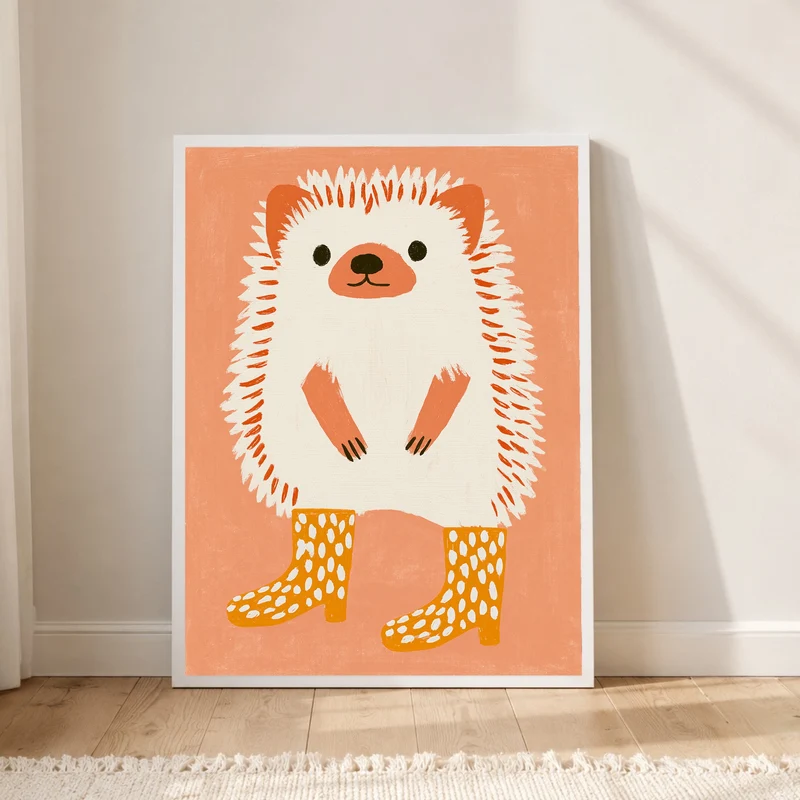 Igel in Gummistiefeln Poster