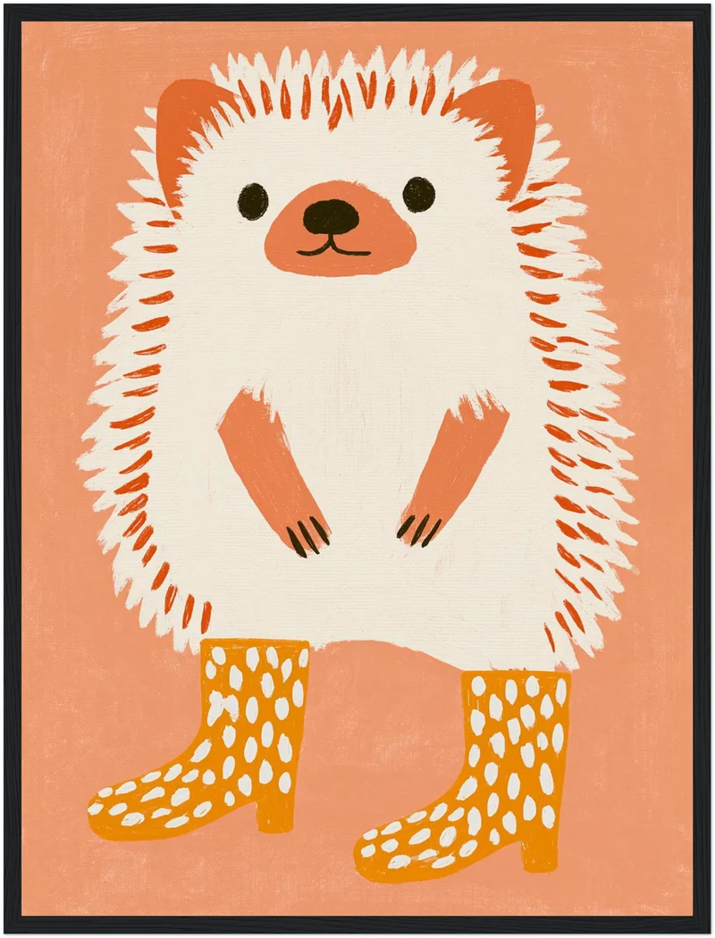 Igel in Gummistiefeln Poster