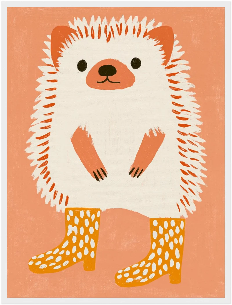 Igel in Gummistiefeln Poster