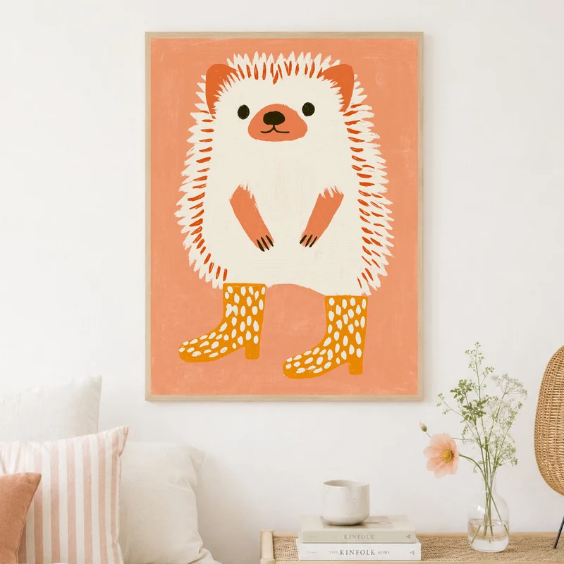 Igel in Gummistiefeln Poster