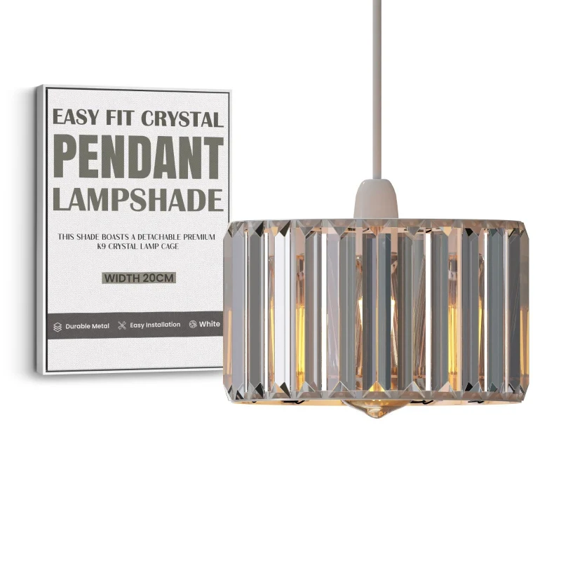 Kristallglas Lampenschirm Easyfit Kronleuchter LEDSONE ~3881