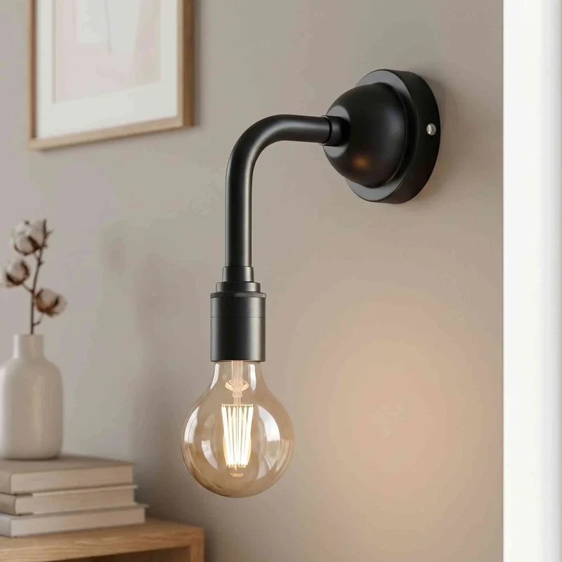 Industrie Wandleuchte E27 G95 LED Winkelarm Retro Wandlampe~3893