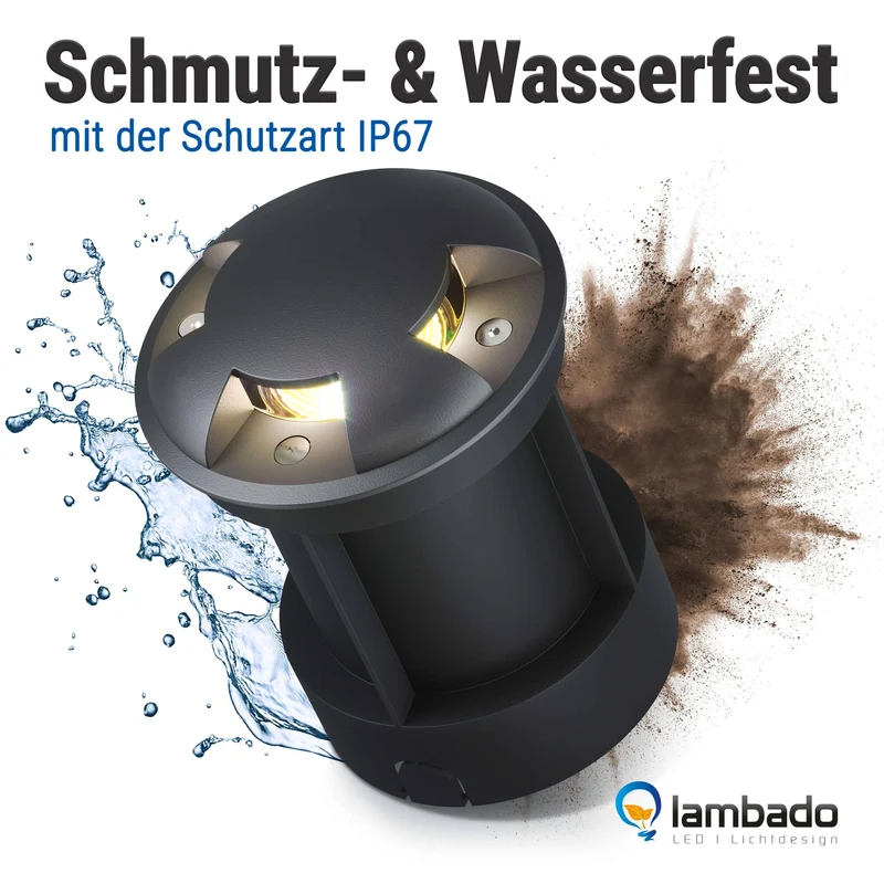 LED Bodenleuchte in Schwarz 3-flammig mit RGB Farbwechsel - Smart Home Alexa & Google
