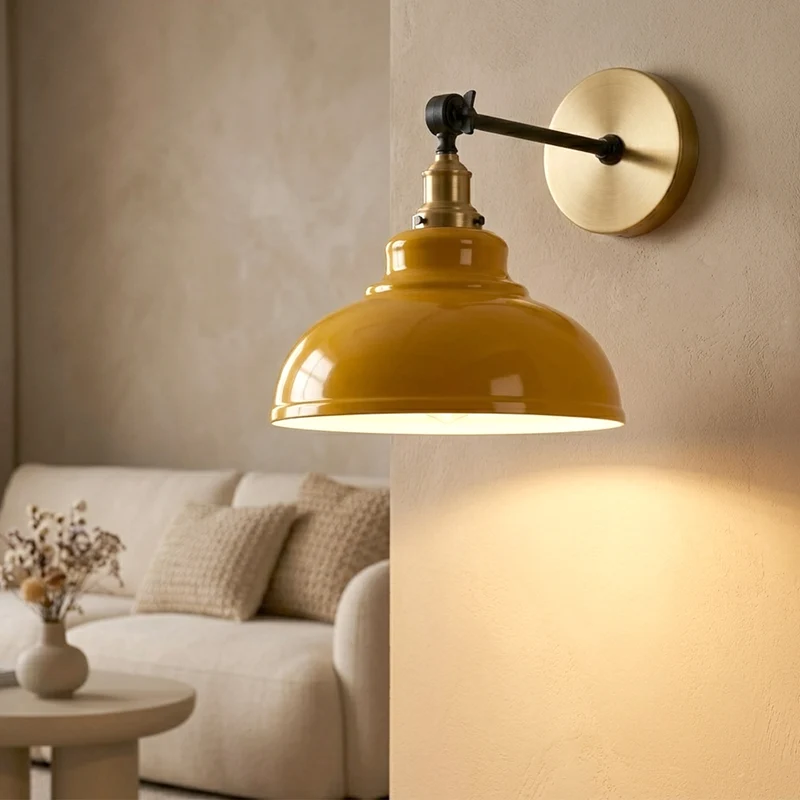 Verstellbare Wandleuchte – Vintage Werkstattlampe Industrie Wandlampe | Ø 29cm | E27 ~4060