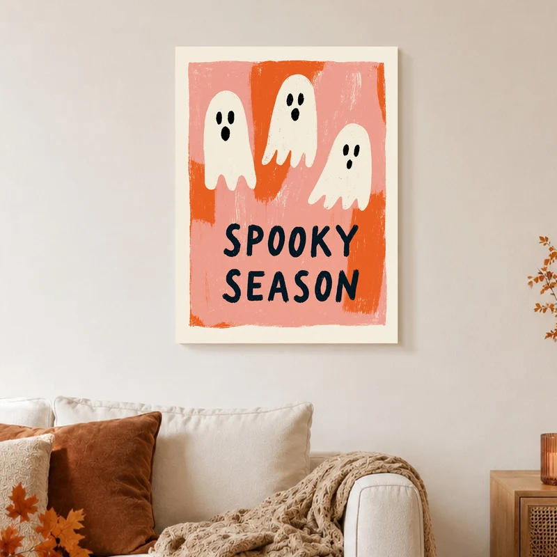 Drei Geister Spooky Season Leinwand