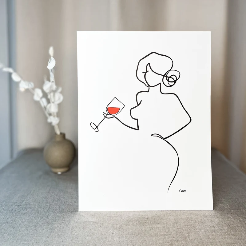 Frauen am Weinen 10er Set Rot