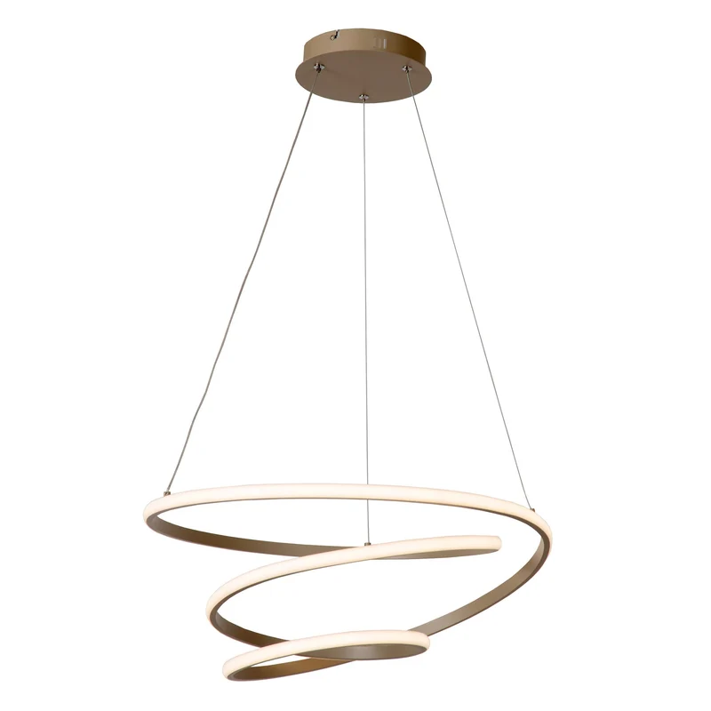 LED-Pendelleuchte Espiral dimmbar CCT höhenverstellbar Aluminium