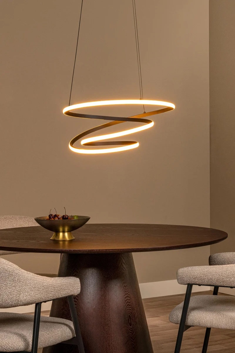 LED-Pendelleuchte Espiral dimmbar CCT höhenverstellbar Aluminium