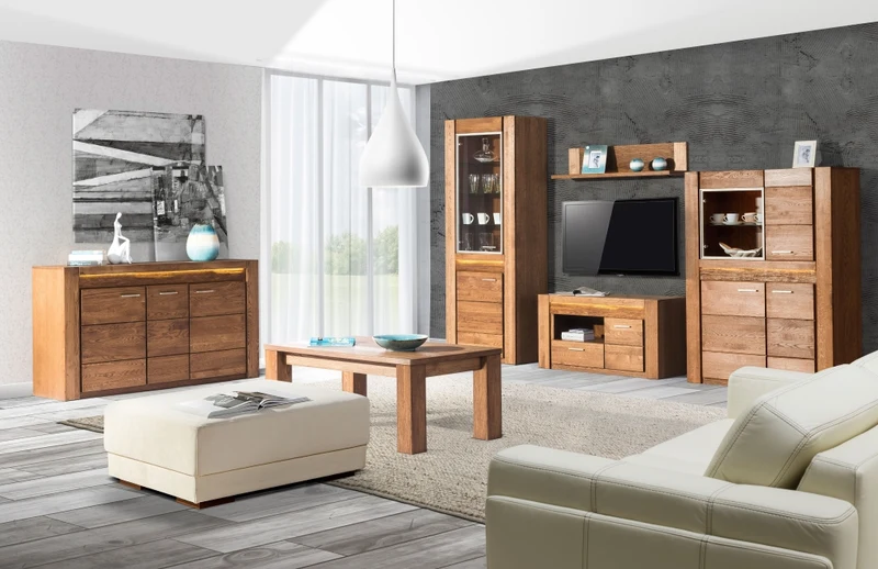 Wandregal aus rustikalem Eichenholz VELVET 34 | LoftStory