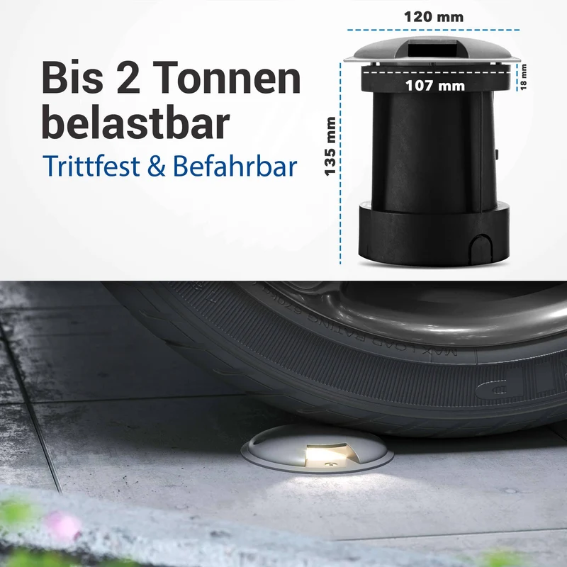 LED Bodenleuchte für außen in Grau 1-flammig inkl. 5W GU10 230V
