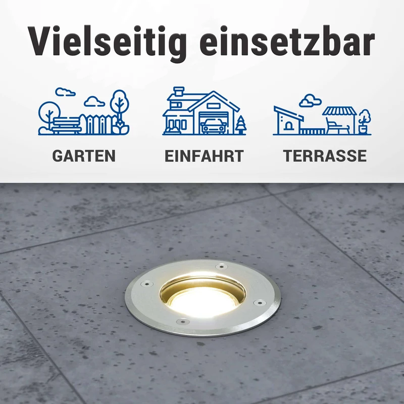 LED Bodeneinbaustrahler IP67 rund mit RGB Farbwechsel - Smart Home Alexa & Google