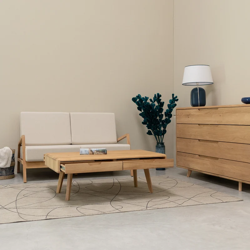 Zweisitzer-Sofa aus Massivholz SWEDEN | NordicStory