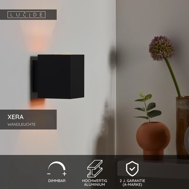 Wandleuchte Xera Up & Down quadratisch