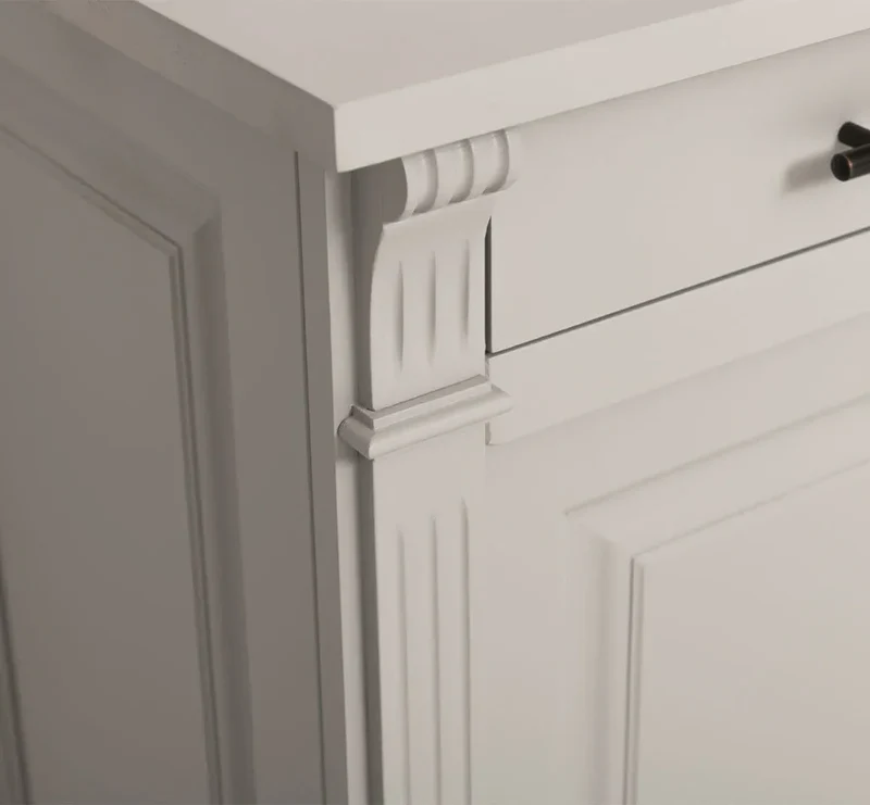 Landhaus Sideboard aus Massivholz | Kommode mit 4 Schubladen und 4 Türen