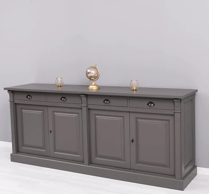 Landhaus Sideboard aus Massivholz | Kommode mit 4 Schubladen und 4 Türen