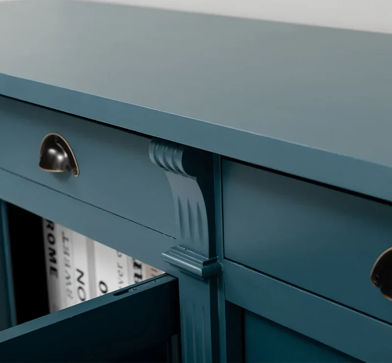 Landhaus Sideboard aus Massivholz | Kommode mit 4 Schubladen und 4 Türen