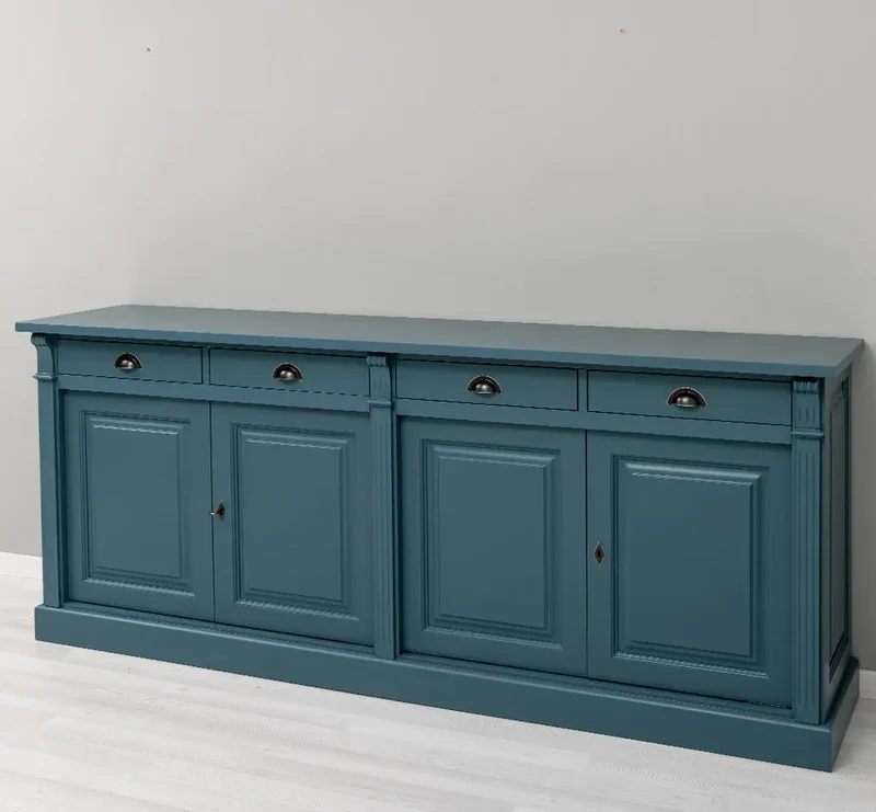 Landhaus Sideboard aus Massivholz | Kommode mit 4 Schubladen und 4 Türen