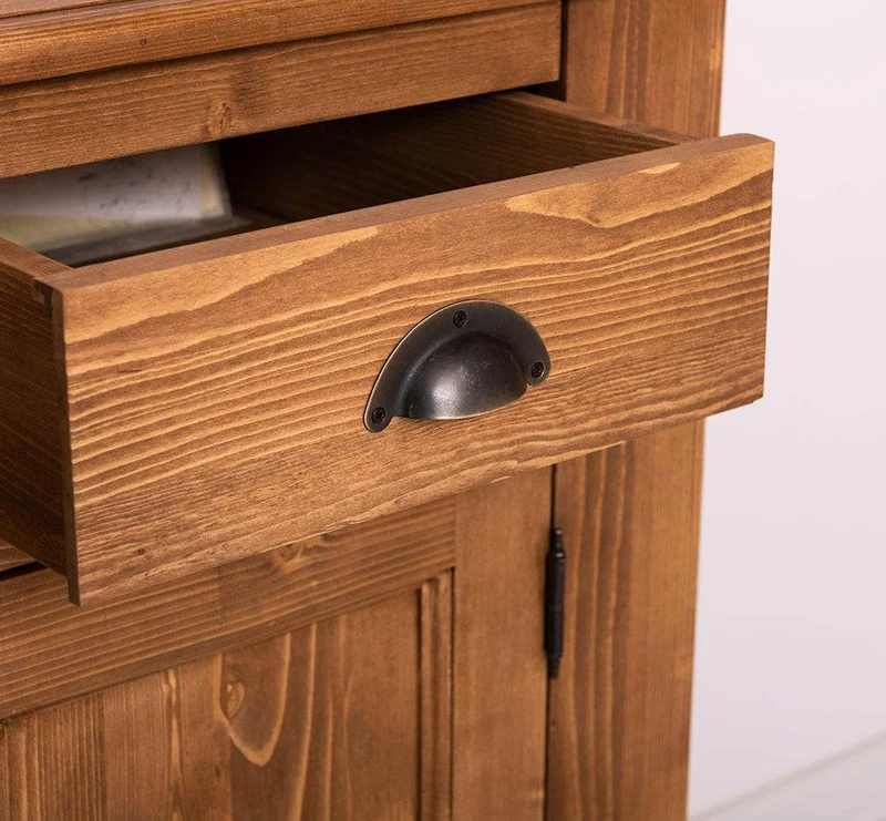 Landhaus Sideboard aus Massivholz | Kommode mit 4 Schubladen und 4 Türen
