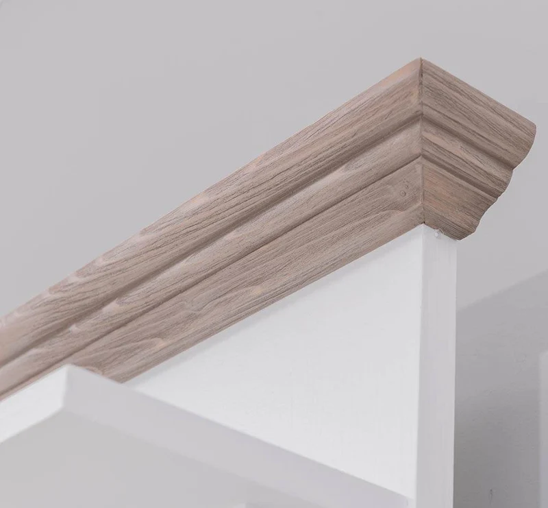 Schmale Garderobe aus Massivholz mit Ablage und 3 Haken