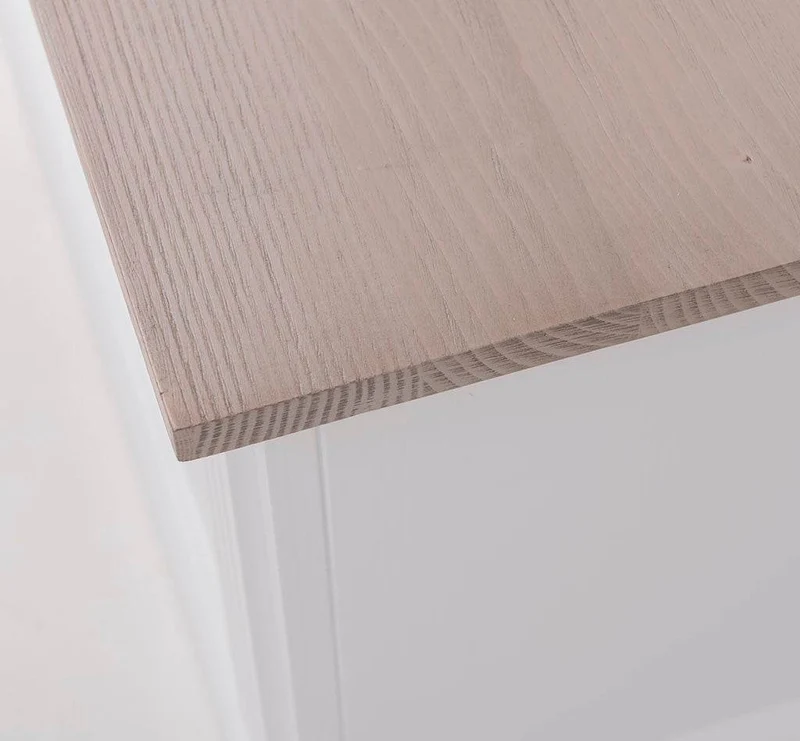 Schmale Garderobe aus Massivholz mit Ablage und 3 Haken