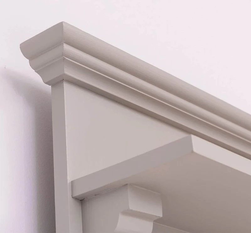 Schmale Garderobe aus Massivholz mit Ablage und 3 Haken