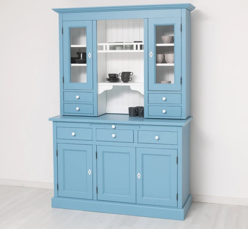 Küchen- und Buffetschrank aus massiver Eiche im Landhausstil in vielen Farben