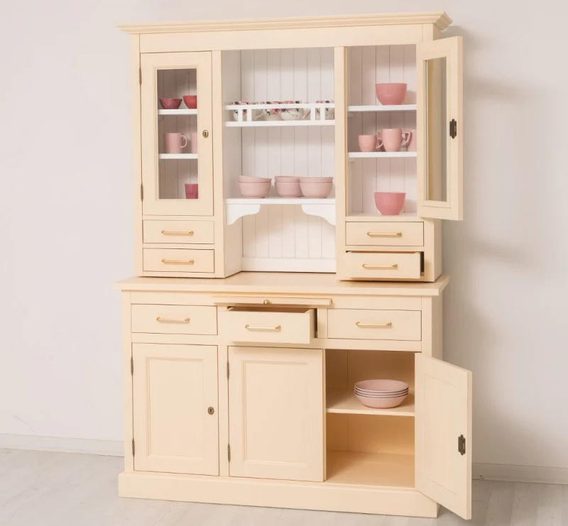 Küchen- und Buffetschrank aus massiver Eiche im Landhausstil in vielen Farben