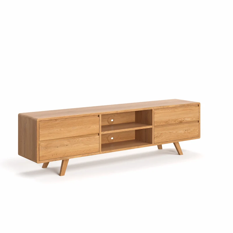 TV-Board aus massiver Eiche in vier Größen | Sideboard Vela mit Schubladen
