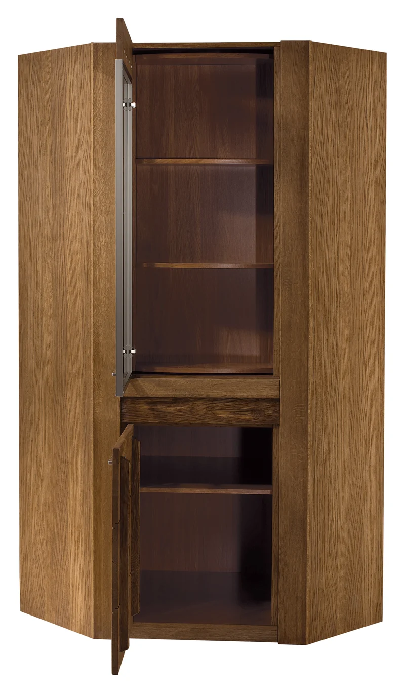 Vitrine aus rustikalem Eichenholz VELVET 16 | LoftStory