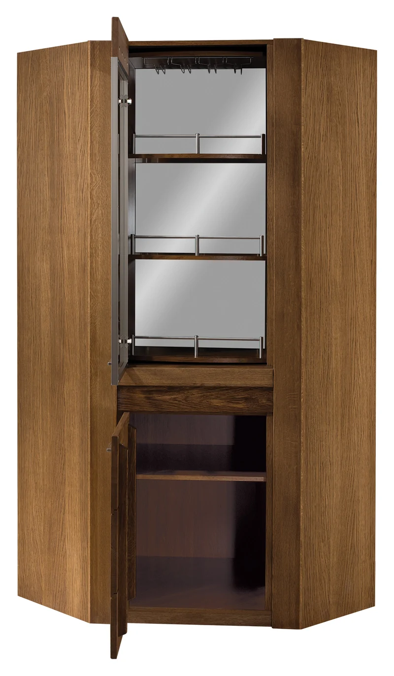 Vitrine aus rustikalem Eichenholz VELVET 16 | LoftStory