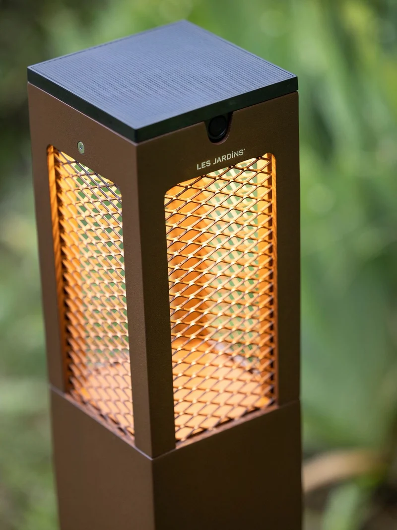 Les Jardins Solar-Wegeleuchte Tradition H 90cm Corten aus Aluminium