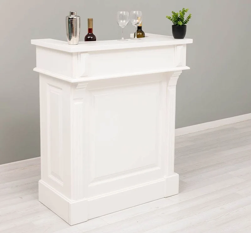 Kleine Landhausbar aus Massivholz - Empfangstheke