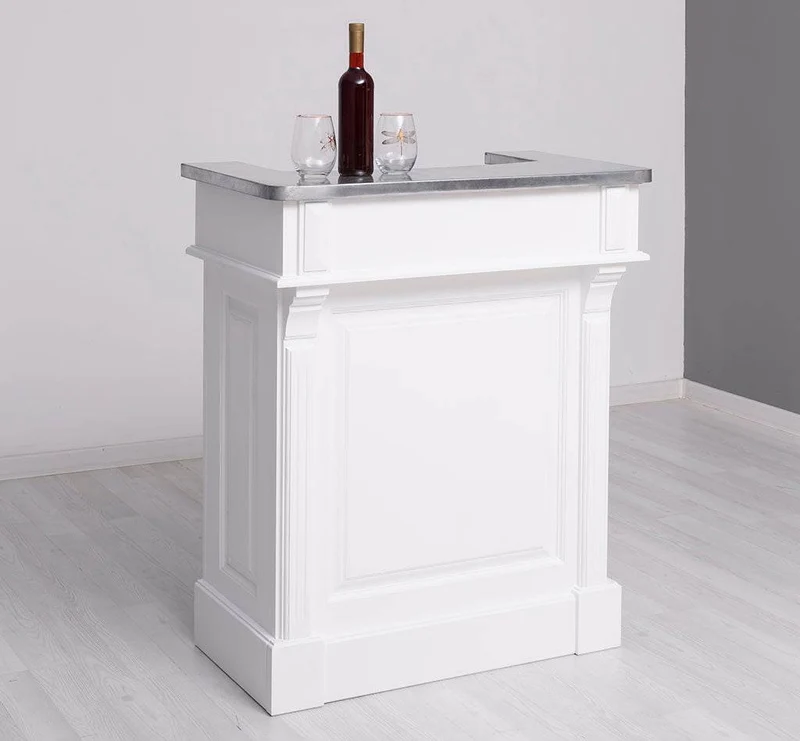 Kleine Landhausbar aus Massivholz - Empfangstheke