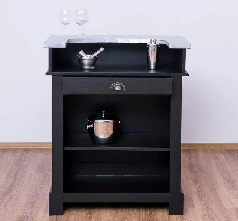 Kleine Landhausbar aus Massivholz - Empfangstheke