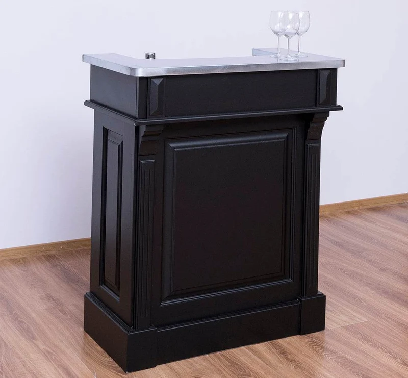 Kleine Landhausbar aus Massivholz - Empfangstheke