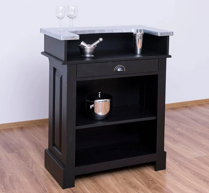 Kleine Landhausbar aus Massivholz - Empfangstheke